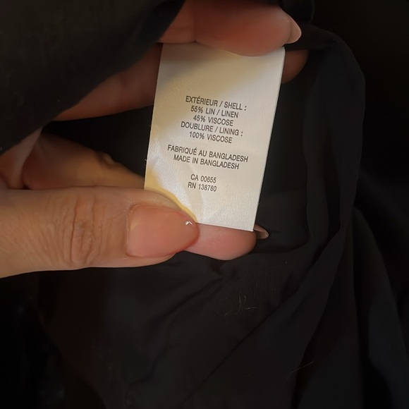 Black linen skirt size 2 - Picture 4 of 5